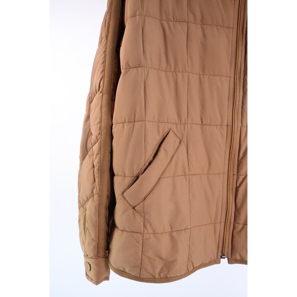 Free People Movement Pippa Puffer Jacket Brown Women Medium Full Zip Read - Picture 3 of 10